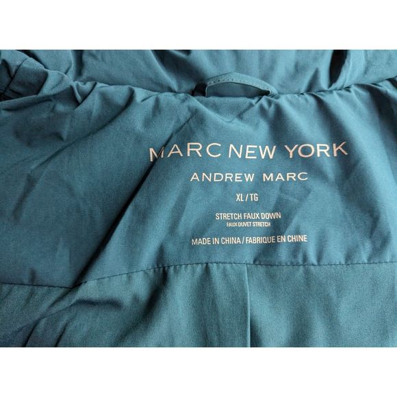 Stitch Fix Marc New York Risor Quilted Puffer Coat in Teal Green - Picture 7 of 11